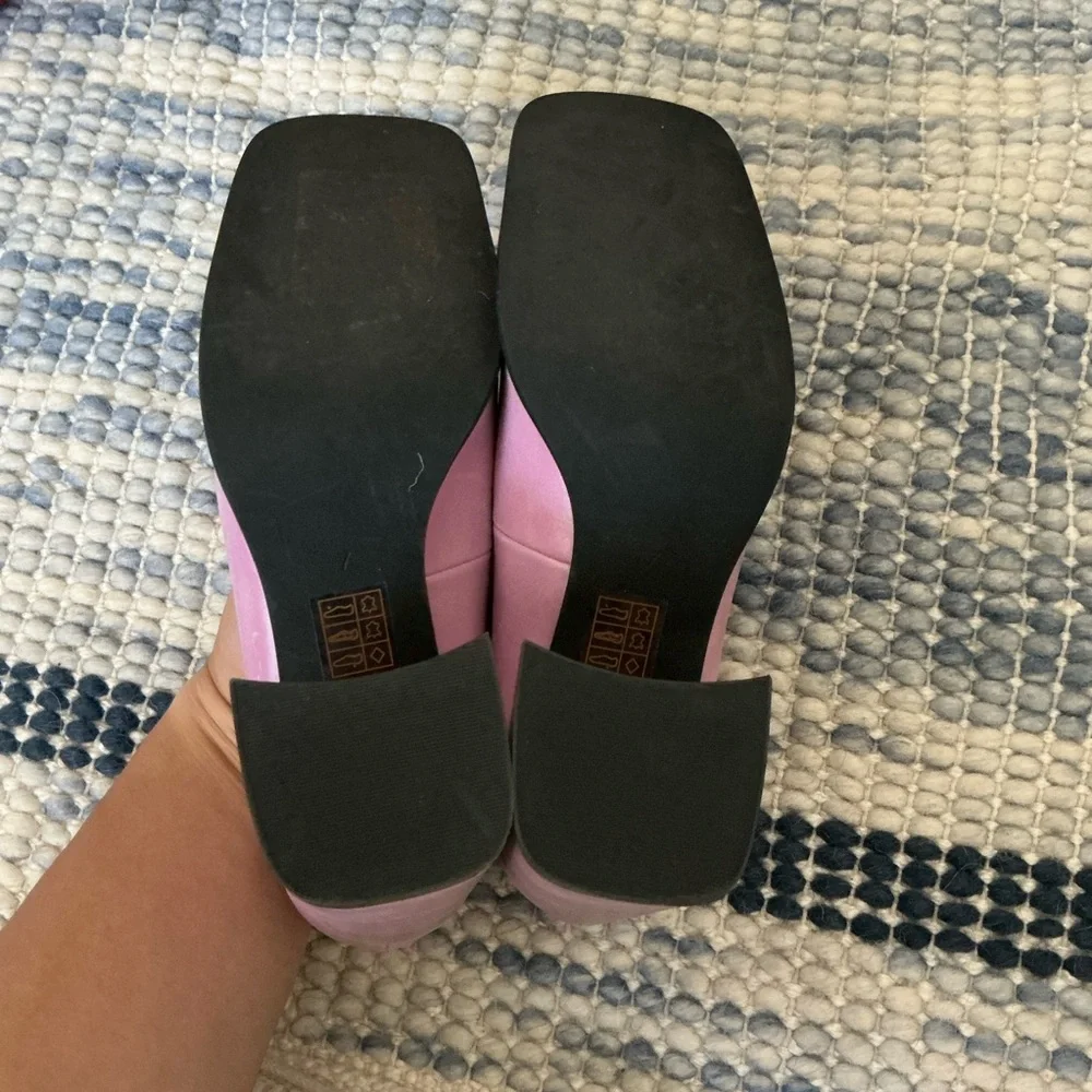 Jeffery Campbell nobility pump Pink Gold Decorative Hardware square toe size 7 - Picture 6 of 6